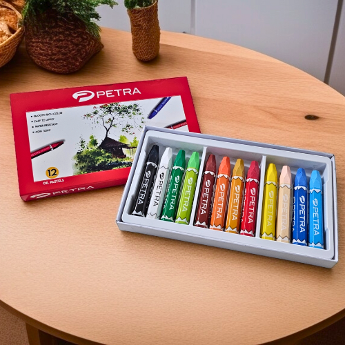 Petra Oil Pastel 12 Color Paper Box