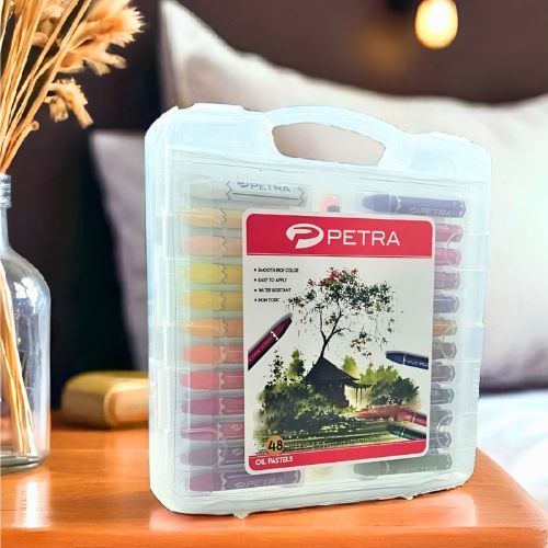 Petra Oil Pastel 48 Color Plastic Box